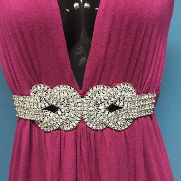 Cotton Dress w Diamond Waist - Picture 3 of 4